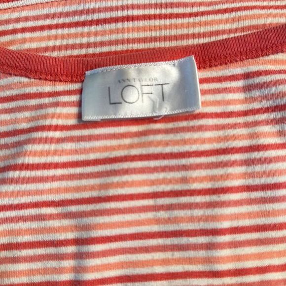 V-Neck Apricot-Striped Tank - Ann Taylor Loft - Picture 5 of 6